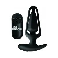 xr brands power plug 7x - wydrążona wtyczka analna z pilotem, czarna
