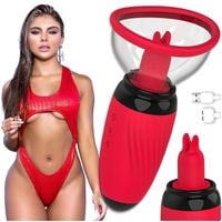 JĘZYCZEK LIŻĄCY ŁECHTACZKI sutki USTA DO MINETKI MASAŻER DAMSKI WIBRATOR