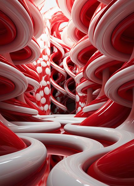 Plakat 39,5x55cm Czerwone Wiry zdjęcie 1