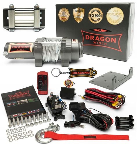 1,6T WYCIĄGARKA DRAGON 12V ELEKTRYCZNA WCIĄGARKA linowa pługa quada +pilot na Arena.pl