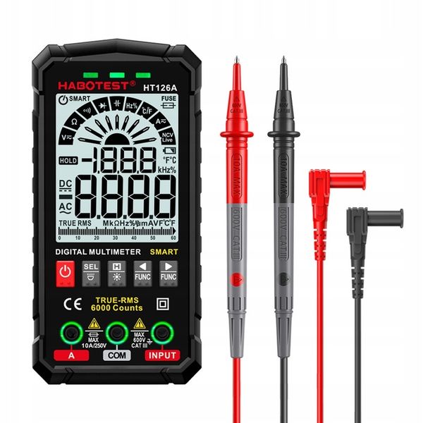 CYFROWY MULTIMETR UNIWERSALNY NCV RMS LIVE TEST TERMOPARA TEMP. zdjęcie 11