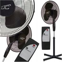 DUŻY MOCNY WIATRAK WENTYLATOR PODŁOGOWY PILOT STOJĄCY MOCNY 50W OBROTOWY