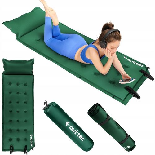 MATA SAMOPOMPUJĄCA KARIMATA DMUCHANA TREKKINGOWA Z PODUSZKĄ 193X68X3,5CM na Arena.pl