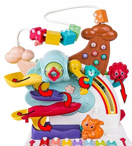 Interaktywny Tor kulkowy GRA MAGNETYCZNA NAKARM PTASZKA CYMBAŁKI PIANINO na Arena.pl