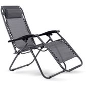 LEŻAK FOTEL OGRODOWY DELUXE SKŁADANY GRAVITY