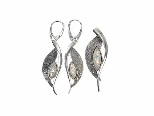 KOMPLET SREBRNY Z OPALEM na Arena.pl