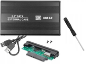 Obudowa Dysku 2.5 SATA USB 2.0 Kieszeń HDD SSD Zewnętrzna Czarna