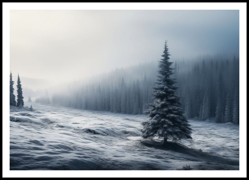 Plakat 100x70cm Samotna Choinka zdjęcie 3
