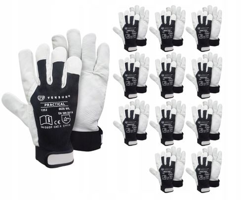 rękawice ochronne tekson practical 1252 skóra kozia z rzepem roz. 9 na Arena.pl