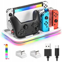 Stacja dokująca do ładowania kontrolera Switch z 4 portami Joy-Con biała