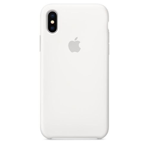 Apple Silicone Case - Silikonowe etui iPhone X (biały) na Arena.pl