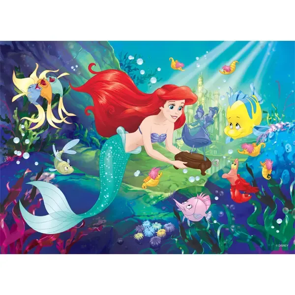 Puzzle dwustronne 60 elementów. Mała Syrenka zdjęcie 2
