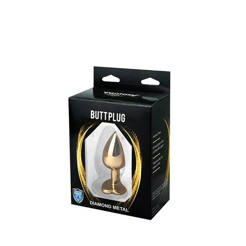 gold medium heart-shaped butt plug with pink crystal na Arena.pl