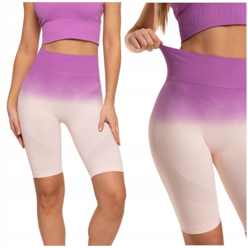 LEGGINSY DAMSKIE Krótkie Kolarki Bezszwowe Push-Up Wysoki Stan MORAJ S na Arena.pl