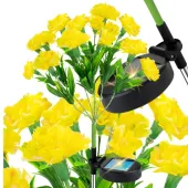 LAMPA OGRODOWA SOLARNA BUKIET KWIATÓW LED WBIJANA Z CZUJNIKIEM OZDOBA KWIAT