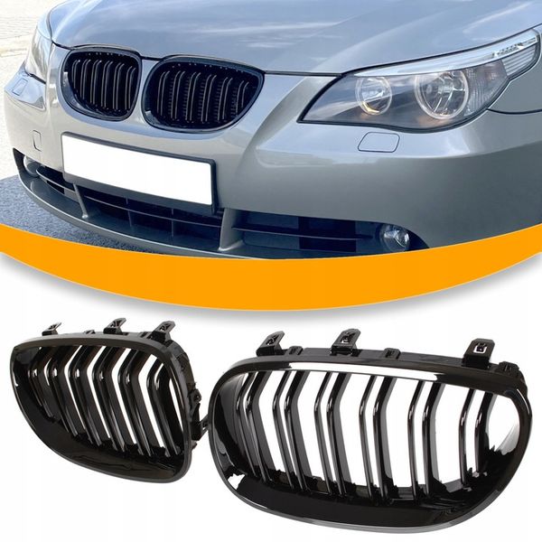 Atrapa Nerki Grill Kratka Czarny Połysk Pakiet do BMW E60 E61 M5 zdjęcie 1