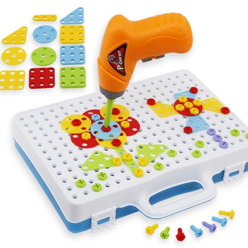 PUZZLE KLOCKI W WALIZCE + WKRĘTARKA 151 ELEMENTÓW HIT! na Arena.pl