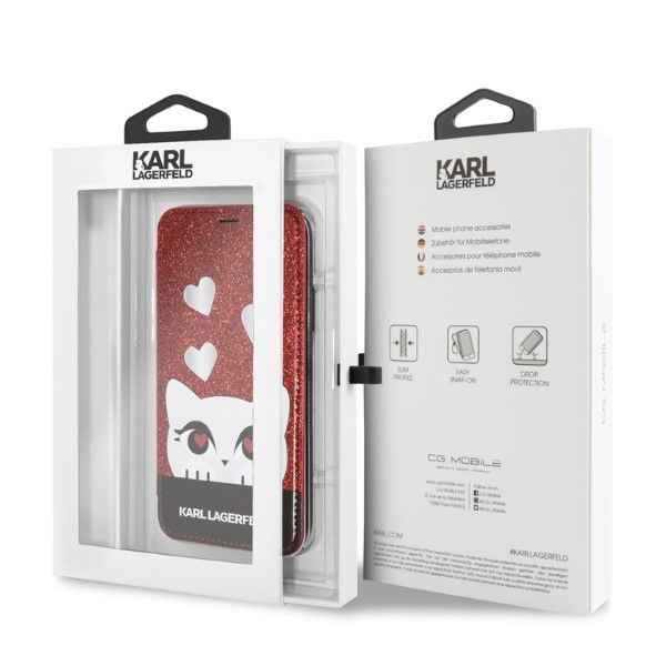 Etui Karl Lagerfeld do iPhone XS, iPhone X, Czerwony zdjęcie 5
