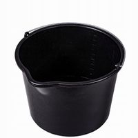 wiadro budowlane 12l czarne z lejkiem