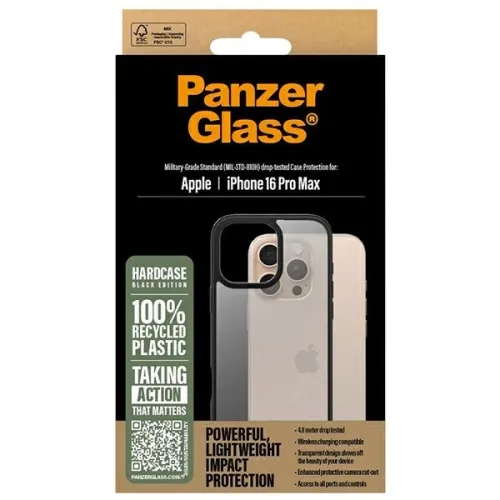 Etui PanzerGlass HardCase na iPhone 16 Pro Max - czarne na Arena.pl