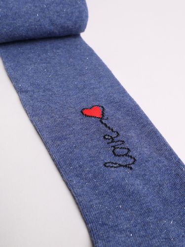 Rajstopy dziewczęce bawełniane ze srebrną nitką LOVE jeans 104-110 YOCLUB na Arena.pl