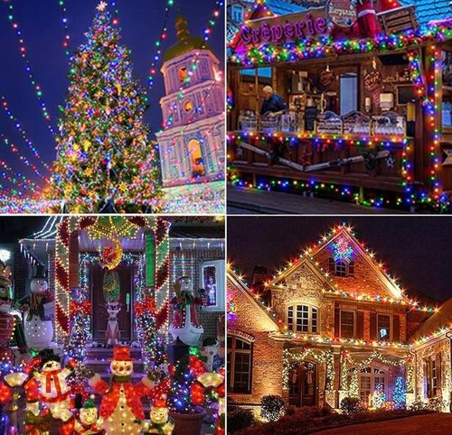 LAMPKI CHOINKOWE ŚWIĄTECZNE SOLARNE 200 LED ZEWNĘTRZNE MULTIKOLOR na Arena.pl