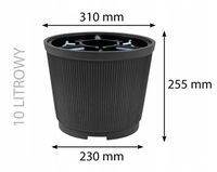 10L KUBEŁKOWY Stojak pod choinkę, EKO stojak , CZARNY