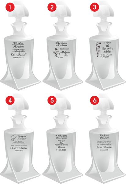 Karafka podziękowanie urodziny Etui 6 kieliszków zdjęcie 3