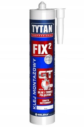 Tytan Professional Klej montażowy Fix2 GT biały 290ml TURBO na Arena.pl