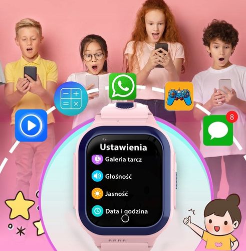 SMARTWATCH DLA DZIECI ZEGAREK TELEFON GPS SMS ROZMOWY MP3 WIBRACJA Z GRAMI na Arena.pl
