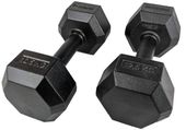 Zestaw hantli żeliwnych hexagonalnych HEX 2 x 12,5 kg