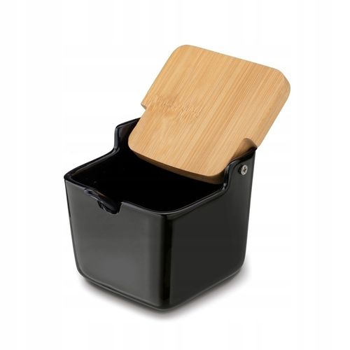 CUKIERNICZKA z Łyżeczką BAMBUSOWA CZARNA Pojemnik Konighoffer Ceramic na Arena.pl