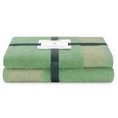 Komplet ręczników bawełnianych ALLIUM 50x90 + 70x130 zielony AmeliaHome
