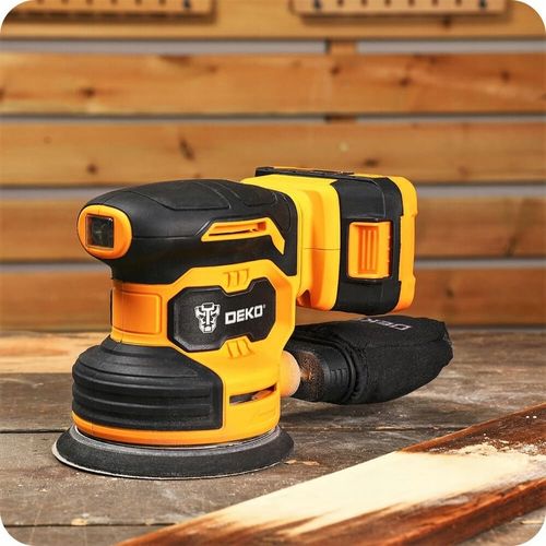 SZLIFIERKA OSCYLACYJNA MIMOŚRODOWA AKUMULATOROWA REGULACJA AKUMULATOR DEKO na Arena.pl