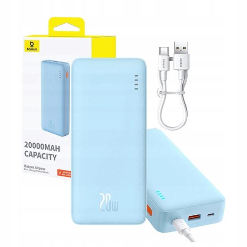 Baseus Powerbank Z Szybkim Ładowaniem 20000mAh 20W USB-C USB-A Z Kablem na Arena.pl