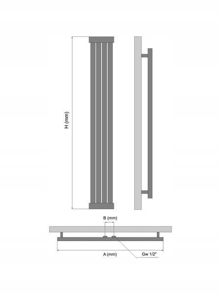 Grzejnik dekoracyjny LOTUS 160x30 CZARNA STRUKTURA zdjęcie 12