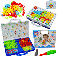Edukacyjna Układanka,Puzzle,Klocki Kreatywna Mozaika, Wkrętarka