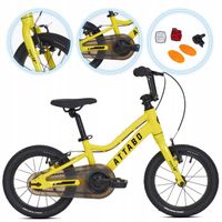 Rower dziecięcy ATTABO EASE 14" żółty Bardzo Lekki 7 kg Aluminiowy V-brake
