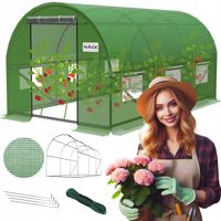 TUNEL FOLIOWY OGRODOWY 3x2 m DUŻY 6 m² SZKLARNIA FOLIA STELAŻ UV-4 PREMIUM