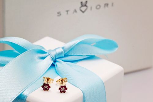 Złote kolczyki KZD0946 - Diament na Arena.pl