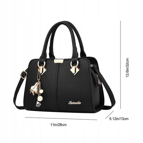 SKÓRZANA POJEMNA TORBA SHOPPER NA RAMIĘ DAMSKA MIELSKA TOREBKA BRELOK na Arena.pl