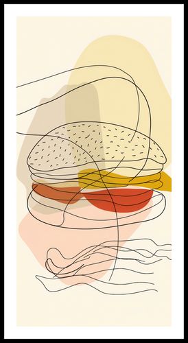 Plakat 50x100cm Cieniutki Burger na Arena.pl