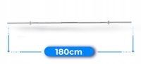 Gryf prosty 180cm śrubowany 30mm chromowany stalowy sztanga do obciążeń
