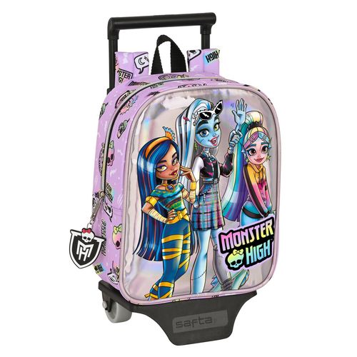 Torba szkolna z kółkami Monster High Best boos Liliowy 22 x 27 x 10 cm na Arena.pl