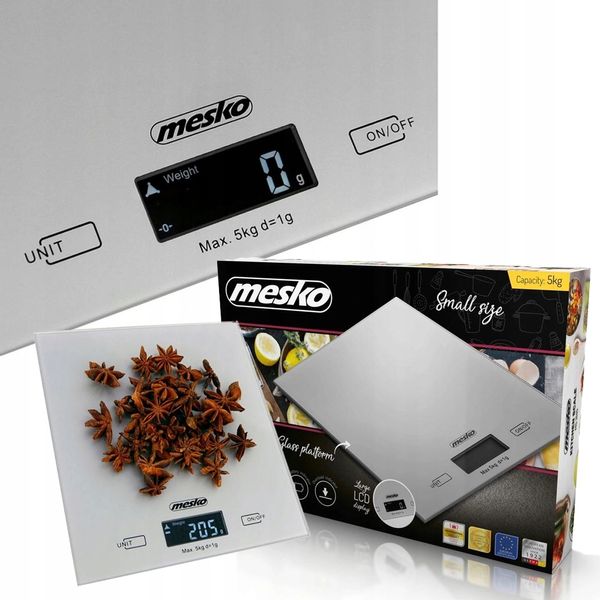 Waga Kuchenna Elektroniczna Mesko Ms3145 Lcd zdjęcie 1