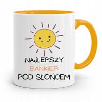 Dla Bankiera Kubek Żółty Na Prezent Na Urodziny Z Nadrukiem Ze Zdjęciem