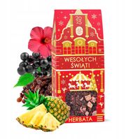 ŚWIĄTECZNA Herbata owocowa WIŚNIA I RUM Zimowy smak na Święta prezent 100g