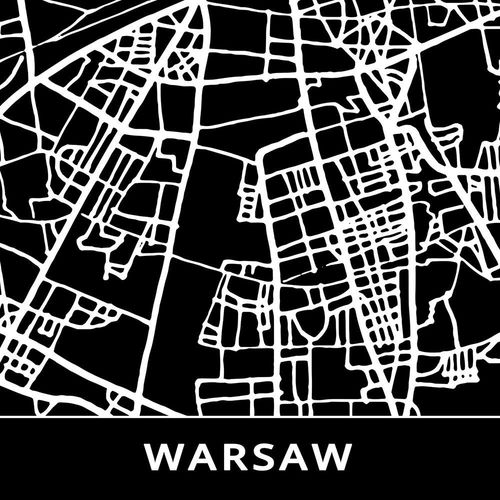 Obraz na płótnie – Canvas, plan miasta Warszawa 90x60 na Arena.pl