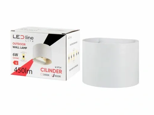 Kinkiet zewnętrzny LED 2x3W 4000K IP54 biały zdjęcie 1