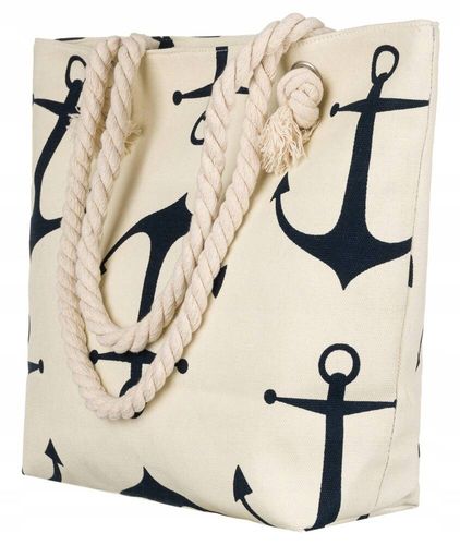 plażowa torba damska z poliestru w kotwice na Arena.pl